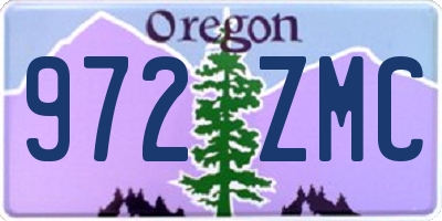 OR license plate 972ZMC