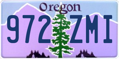 OR license plate 972ZMI