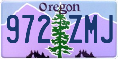 OR license plate 972ZMJ