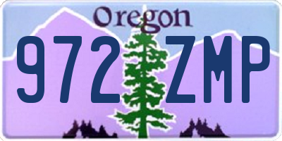 OR license plate 972ZMP