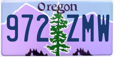 OR license plate 972ZMW