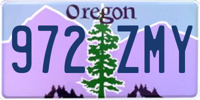 OR license plate 972ZMY