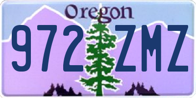 OR license plate 972ZMZ
