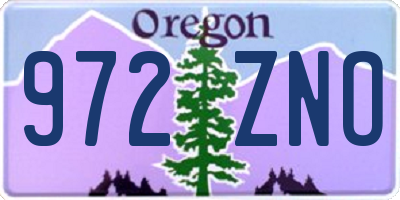 OR license plate 972ZNO