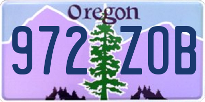 OR license plate 972ZOB