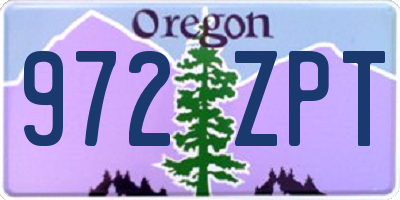 OR license plate 972ZPT