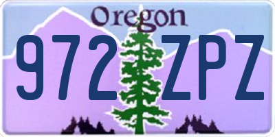 OR license plate 972ZPZ