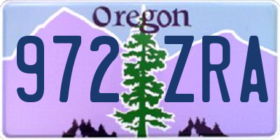 OR license plate 972ZRA