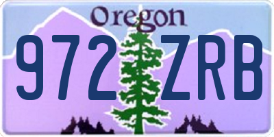 OR license plate 972ZRB