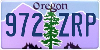 OR license plate 972ZRP
