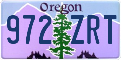 OR license plate 972ZRT