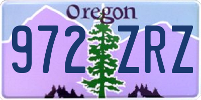 OR license plate 972ZRZ