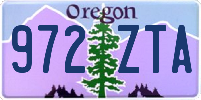 OR license plate 972ZTA