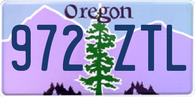 OR license plate 972ZTL