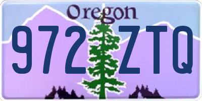 OR license plate 972ZTQ