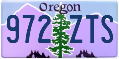 OR license plate 972ZTS
