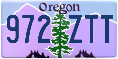 OR license plate 972ZTT