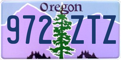 OR license plate 972ZTZ