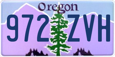 OR license plate 972ZVH