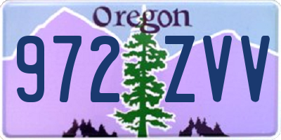OR license plate 972ZVV