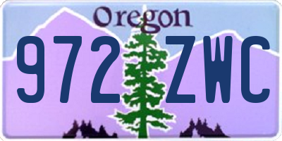 OR license plate 972ZWC
