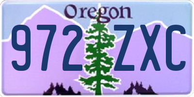 OR license plate 972ZXC
