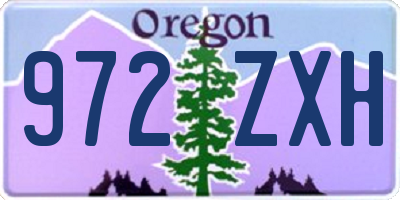 OR license plate 972ZXH