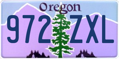 OR license plate 972ZXL