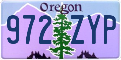 OR license plate 972ZYP
