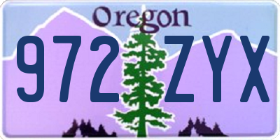 OR license plate 972ZYX