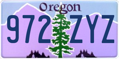 OR license plate 972ZYZ