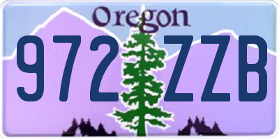 OR license plate 972ZZB