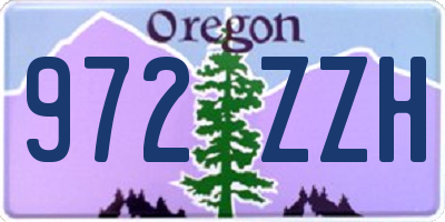 OR license plate 972ZZH