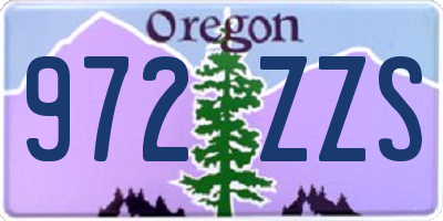 OR license plate 972ZZS