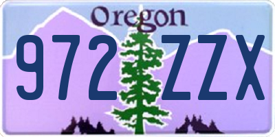 OR license plate 972ZZX