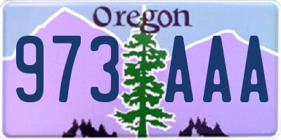 OR license plate 973AAA