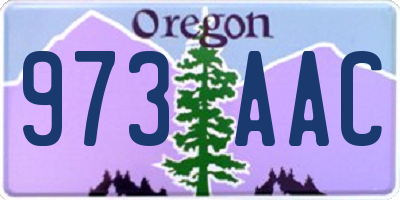 OR license plate 973AAC