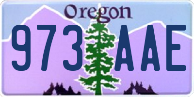 OR license plate 973AAE