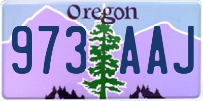 OR license plate 973AAJ