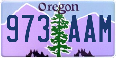 OR license plate 973AAM