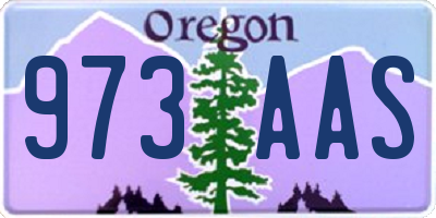 OR license plate 973AAS