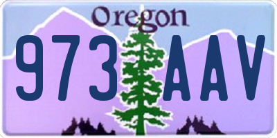 OR license plate 973AAV