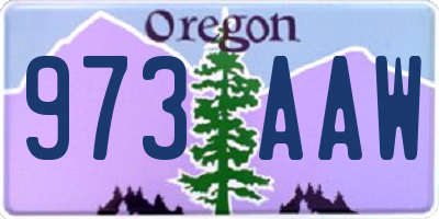 OR license plate 973AAW