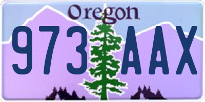 OR license plate 973AAX