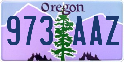 OR license plate 973AAZ