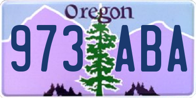 OR license plate 973ABA