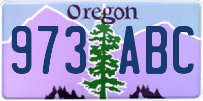 OR license plate 973ABC
