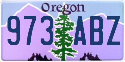 OR license plate 973ABZ