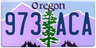 OR license plate 973ACA