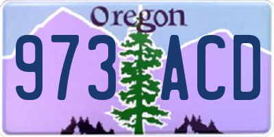 OR license plate 973ACD